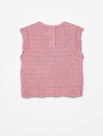 Pull en tricot sans manches