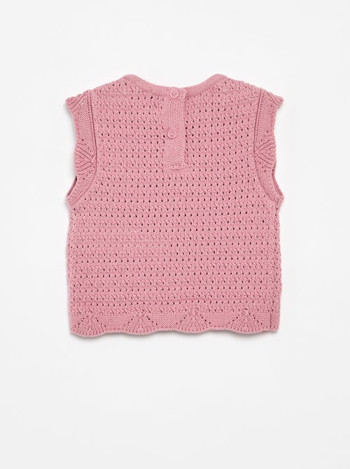 Pull en tricot sans manches - Kiabi