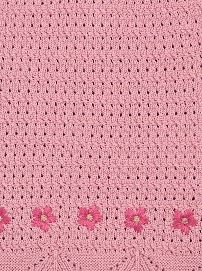 Pull en tricot sans manches Rose - Kiabi