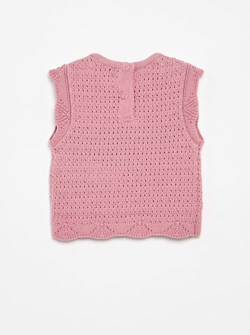 Pull en tricot sans manches - Kiabi