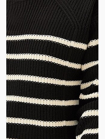 Pull en tricot selanik rayé lucci