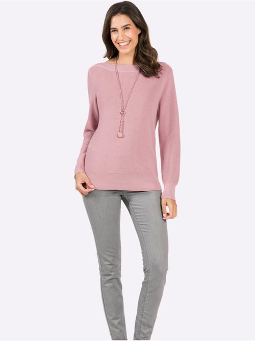 Pull en tricot structure côtelée - taille standard - witt - Kiabi Pull en tricot structure côtelée - taille standard - witt - Kiabi