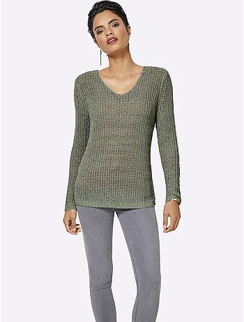 Pull En Tricot Superbe Fil Fantaisie - Taille Standard - helline