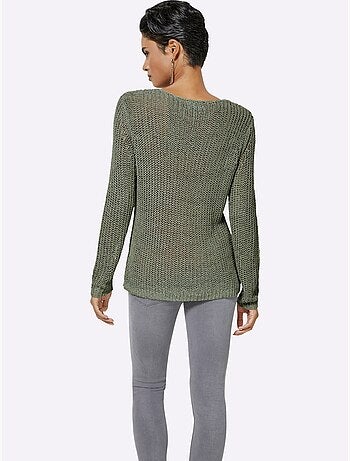 Pull En Tricot Superbe Fil Fantaisie - Taille Standard - helline