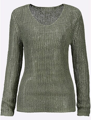 Pull En Tricot Superbe Fil Fantaisie - Taille Standard - helline