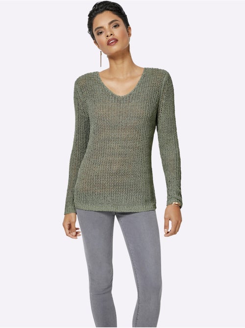 Pull En Tricot Superbe Fil Fantaisie - Taille Standard - helline - Kiabi