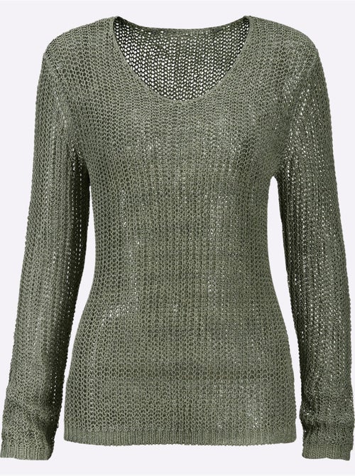 Pull En Tricot Superbe Fil Fantaisie - Taille Standard - helline - Kiabi