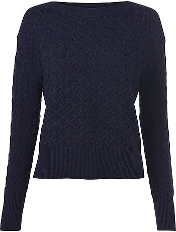 Pull En Tricot Superbe Motif Tricoté - Taille Standard - helline