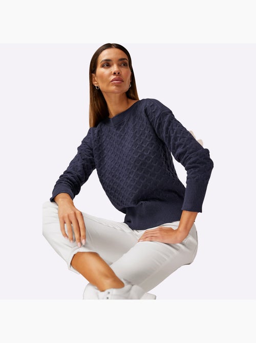 Pull En Tricot Superbe Motif Tricoté - Taille Standard - helline - Kiabi