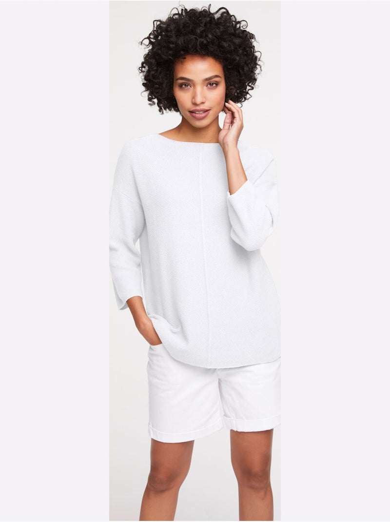 Pull En Tricot Superbe Tricot - Taille Standard - Helline Blanc - Kiabi