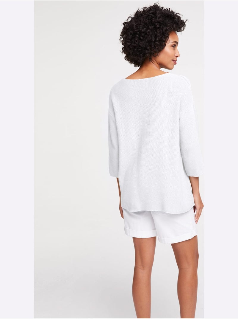 Pull En Tricot Superbe Tricot - Taille Standard - Helline Blanc - Kiabi