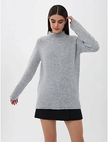 Pull en tricot surdimensionné à col montant