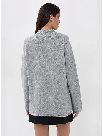 Pull en tricot surdimensionné à col montant