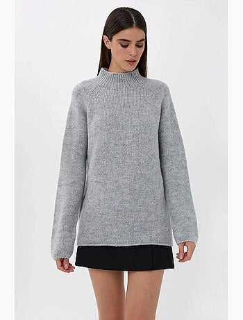 Pull en tricot surdimensionné à col montant hiccup