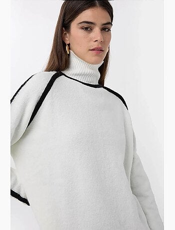 Pull en tricot surdimensionné avec détails contrastés hiccup