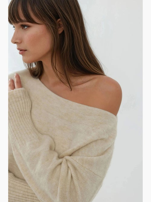 Pull en tricot texturé sans bretelles hiccup - Kiabi Pull en tricot texturé sans bretelles hiccup - Kiabi