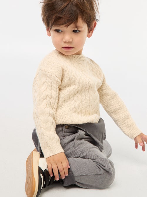 Pull en tricot torsadé - Kiabi
