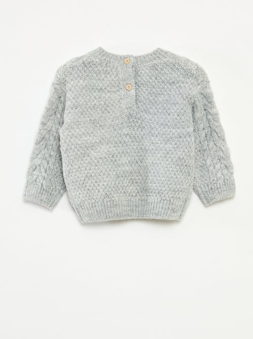 Pull en tricot torsadé - Kiabi