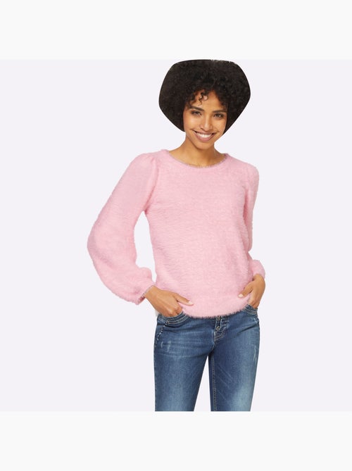 Pull en tricot très chaud avec encolure ronde et manches larges - Taille standard - Helline - Kiabi
