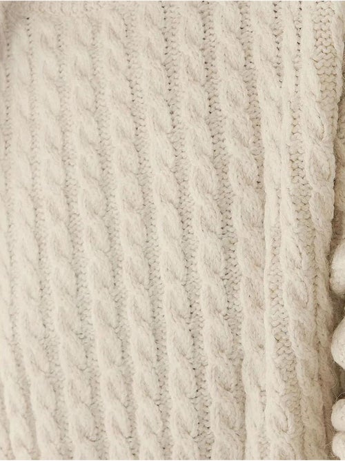 Pull en tricot tressé - Kiabi