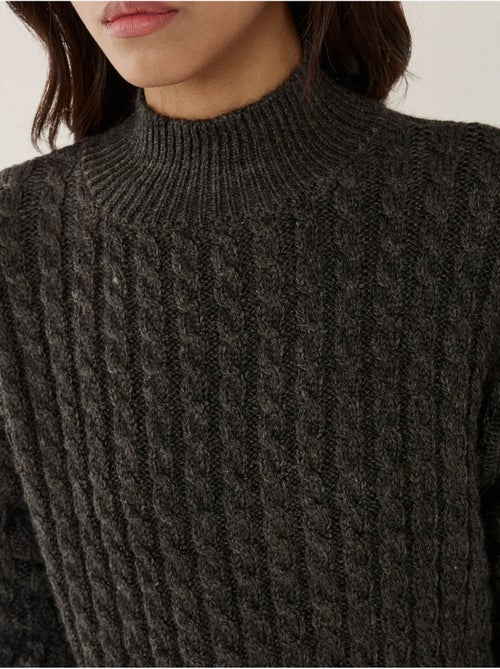 Pull en tricot tressé - Kiabi