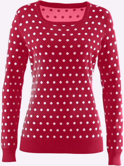 Pull En Tricot Tricot Jacquard De Qualité - Taille Standard - Witt - Kiabi Pull En Tricot Tricot Jacquard De Qualité - Taille Standard - Witt - Kiabi