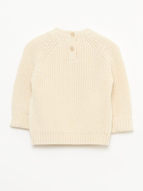 Pull en tricot uni - Kiabi