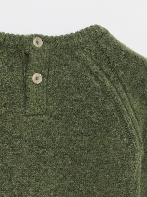 Pull en tricot uni maille grosse jauge - Kiabi