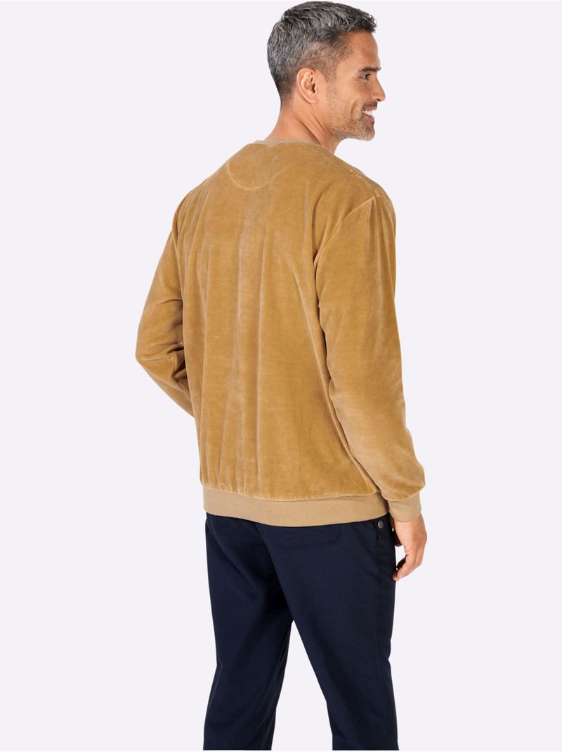 Pull en velours ras qualité velours ras doux - taille standard - witt Doré - Kiabi