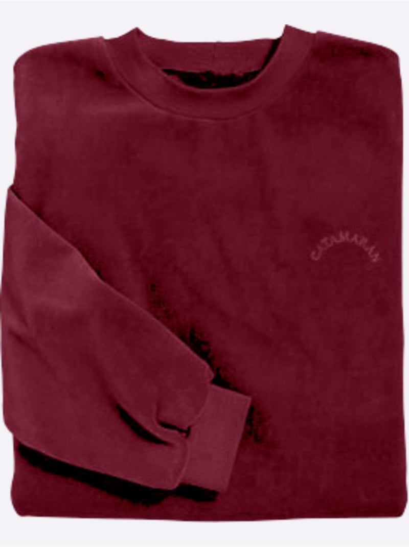 Pull en velours ras qualité velours ras doux - taille standard - witt Violet aubergine - Kiabi