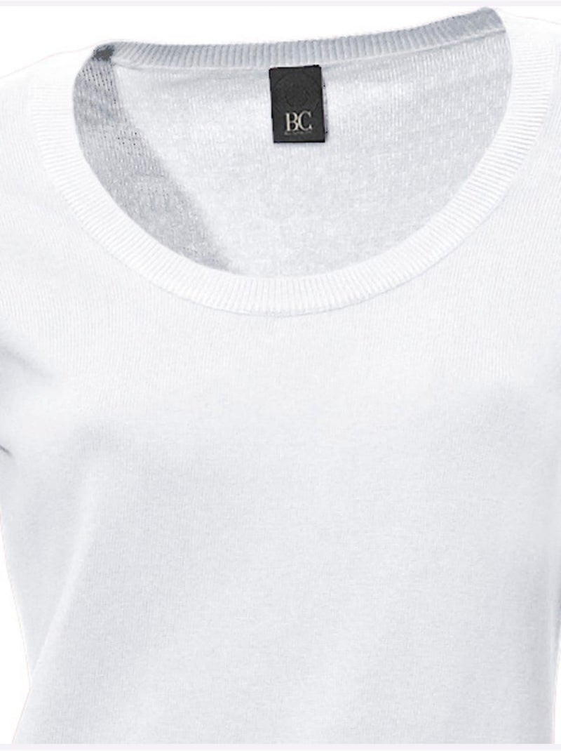 Pull Encolure Ronde - Taille Standard - Helline Blanc - Kiabi