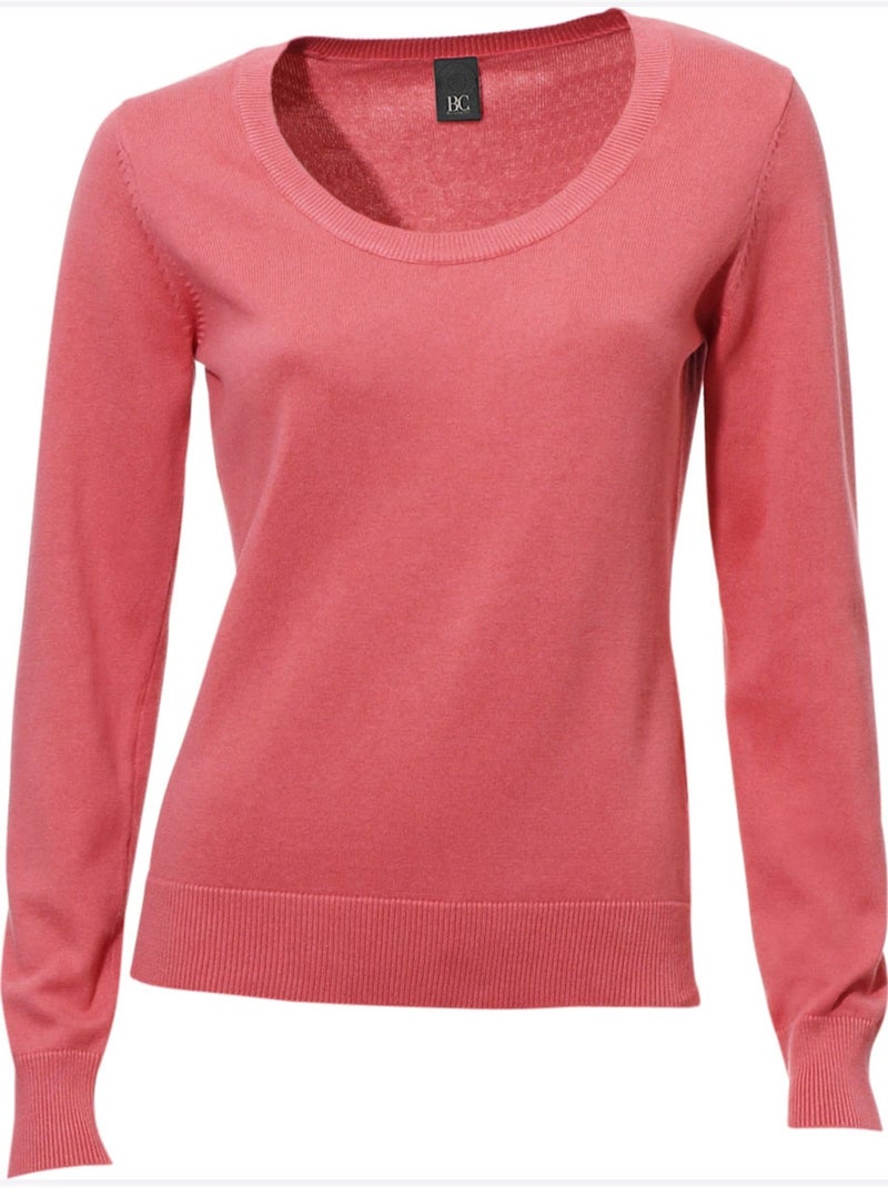 Pull Encolure Ronde - Taille Standard - Helline Corail - Kiabi