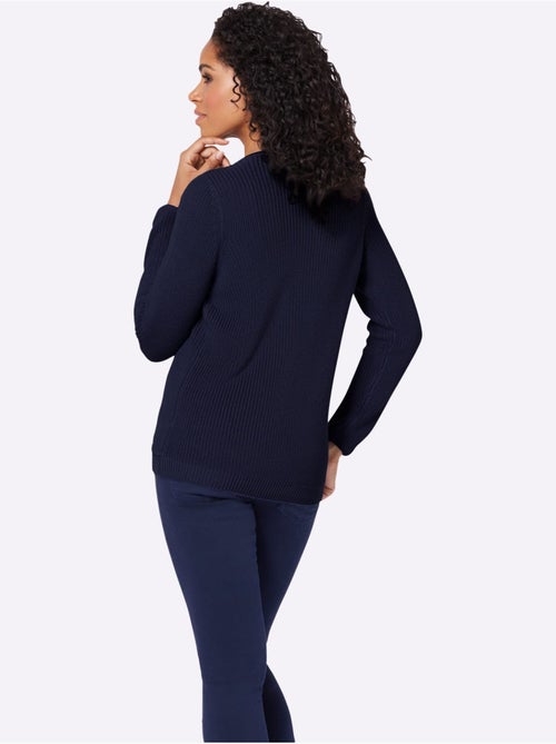Pull encolure ronde 50% coton - taille standard - witt - Kiabi