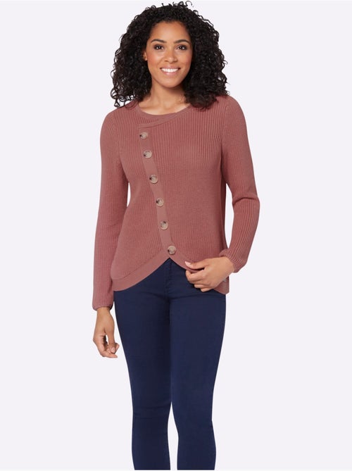 Pull encolure ronde 50% coton - taille standard - witt - Kiabi