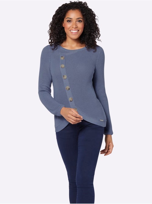 Pull encolure ronde 50% coton - taille standard - witt - Kiabi