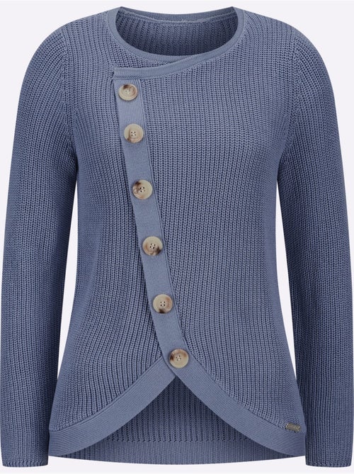 Pull encolure ronde 50% coton - taille standard - witt - Kiabi