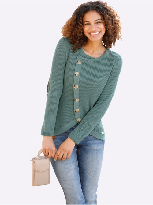 Pull encolure ronde 50% coton - taille standard - witt - Kiabi Pull encolure ronde 50% coton - taille standard - witt - Kiabi