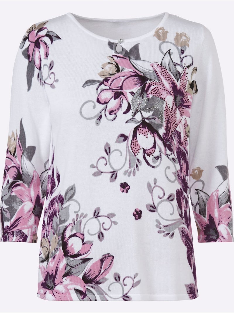 Pull Encolure Ronde 60% Viscose - Taille Standard - Witt Beige/Vert - Kiabi