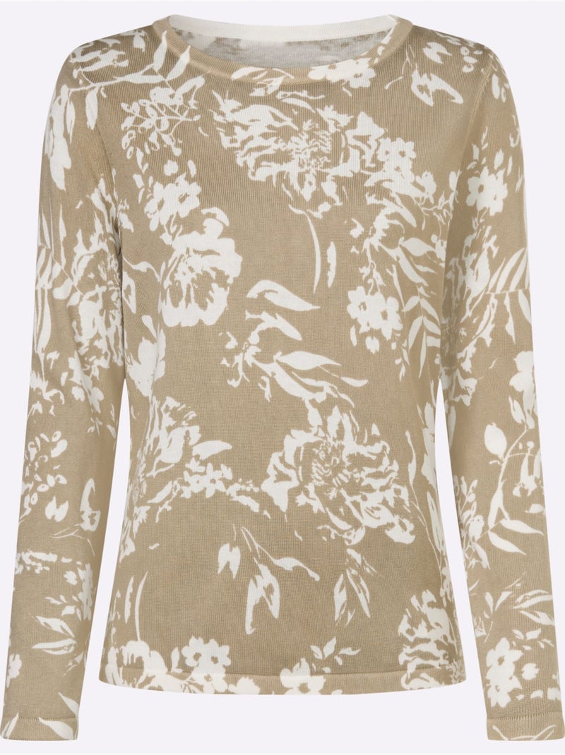 Pull Encolure Ronde 60% Viscose - Taille Standard - Witt Ecru - Kiabi