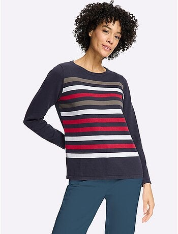 Pull encolure ronde à encolure ronde - taille standard - moda vilona