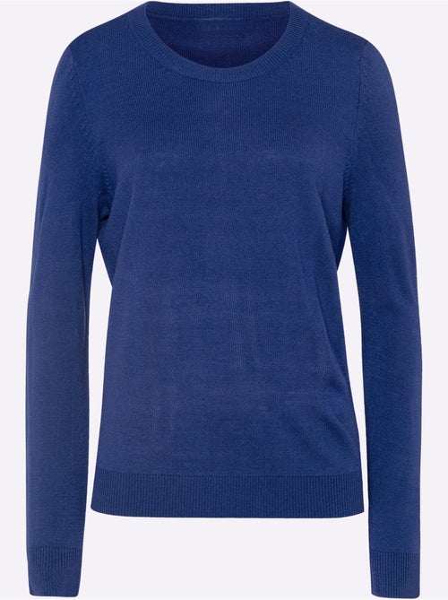 Pull encolure ronde à manches longues en matière douce - Taille standard - Moda Vilona - Kiabi Pull encolure ronde à manches longues en matière douce - Taille standard - Moda Vilona - Kiabi