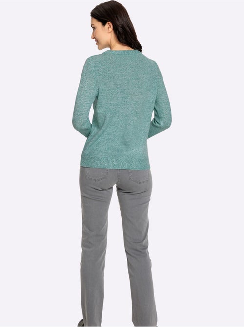 Pull encolure ronde à motif ajouré et manches longues - Taille standard - Witt - Kiabi Pull encolure ronde à motif ajouré et manches longues - Taille standard - Witt - Kiabi