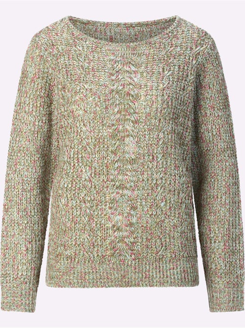 Pull encolure ronde à motifs torsadés et finitions côtelées - Taille standard - Moda Vilona - Kiabi Pull encolure ronde à motifs torsadés et finitions côtelées - Taille standard - Moda Vilona - Kiabi
