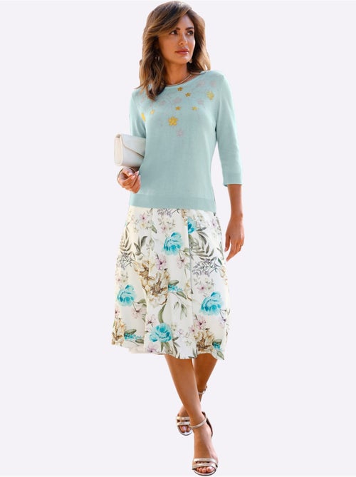 Pull Encolure Ronde Application Florale - Taille Standard - Witt - Kiabi