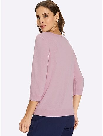 Pull Encolure Ronde Application Florale - Taille Standard - Witt