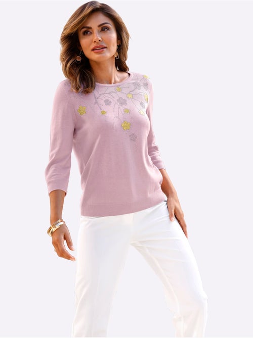 Pull Encolure Ronde Application Florale - Taille Standard - Witt - Kiabi