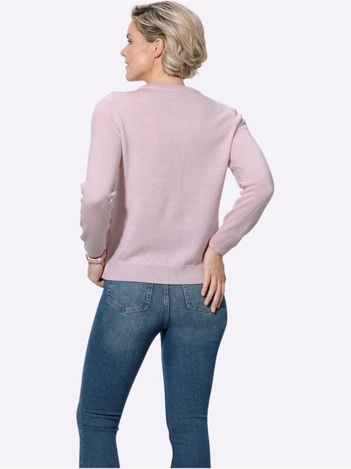 Pull encolure ronde avec motif ajouré et manches longues - Taille standard - Witt - Kiabi Pull encolure ronde avec motif ajouré et manches longues - Taille standard - Witt - Kiabi
