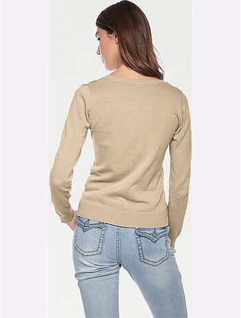 Pull Encolure Ronde Basique Et Facile à Associer, Coloris Tendance - Taille Standard - helline