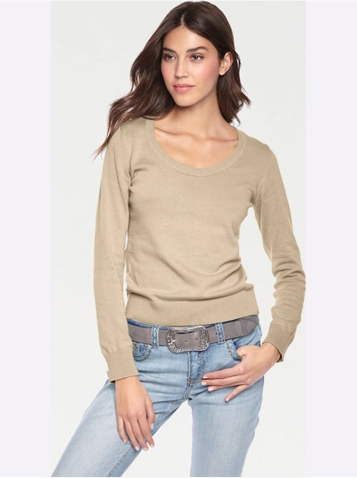 Pull Encolure Ronde Basique Et Facile à Associer, Coloris Tendance - Taille Standard - helline - Kiabi