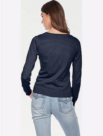 Pull Encolure Ronde Basique Et Facile à Associer, Coloris Tendance - Taille Standard - helline